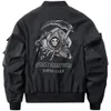 Gothic Style Japanese Harajuku Darkwear Male Urban Streetwear Skull Y2k Black Techwear Coat Motorcycle Bomber Jacket For Men 240102