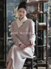 ツーピースドレスチャイニーズスタイルビンテージレトロスーツシックフリルジャケットミディスカート2ピースセット女性2024春の韓国ファッションol