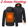 Men 19 Areas Heated Jacket USB Winter Outdoor Electric Heating Jackets Warm Sprots Thermal Coat Clothing Heatable Cotton Jacket 231229