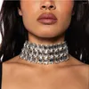 Colliers de pendentif exagère Big Square Choker Collier Bijoux de mariage pour femmes Crystal Luxur