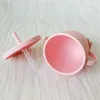 5st Baby Feeding Cups Baby Learning Baby Drinkware Silicone Sippy Cup för småbarn barn med silikon Sippy Cup lock Solid 231229