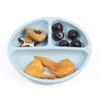 7PCS Platos de silicona para alimentación de bebé Set Sucker Bowl Plato Taza Baberos Cuchara Tenedor Artículos para bebés Plato de comedor seguro Vajilla para niños 231229