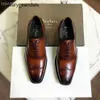 Berluti Hommes Chaussures En Cuir Formel Berlut Nouveaux Hommes Venezia Calf À Lacets Oxford Fait Main Coloré Affaires Rj