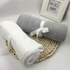 Blankets Baby Blanket Cotton Crochet 75 100CM Born Candy Color Casual Sleeping Bed Supplies Hole Wrap Stroller Toddler Bedding