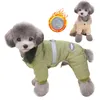 Dog Apparel Coat With Fur Collar Puppy Overall D-Ring Winter Clothes For Small Dogs Chihuahua Jacket Poodle Costume Pet