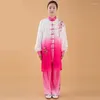 Vêtements ethniques Femmes Soie Satin Chinois Tai Chi Costume Femme Wushu Arts Martiaux Uniforme Wing Chun Veste Pantalon Exercice Oriental
