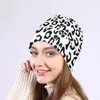 Berets hycool moda jesienna zima czapki lampartowa czapka dla mężczyzn z dzianiny dorośli dorośli prezent kobiety