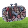 Torebki i torebki dla kobiet worki czaszki i torebki dla kobiet Kisslock Crystal Evening Clutch 3962341