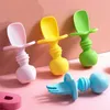 4/6/8 Pc Bébé Silicone Petite Fourchette Cuillère Ensemble Infantile Apprentissage Alimentation Ustensiles De Formation Ensemble Mini Fourchette Cuillère Vaisselle Sans BPA 240102