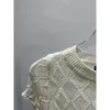 Kobiety Knits Tees MM23 Summer Fashion Lingge pusta koronkowa seksowna czysta pożądanie styl Krótkie talii rękawy