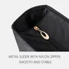 Storage Bag Black Zipper Cosmetic Bag Book Tote Large Nylon Bag Liner Waterproof Make up Toiletries Toolkit Organizer Insert Bag240102