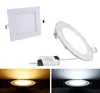 led lights Dimmable LED Panel Downlight 6W 12W 18W Round glass ceiling recessed lights SMD 5730 Warm Cold White led Light AC852656124737