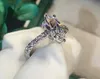 5ct espumante venda quente jóias ouro branco preenchimento marquise diamante eternidade festa feminino anel de banda de casamento para o amor