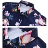 Męskie koszulki Casual Shirts Mand Mens Długie rękaw Sym Szczupły nadruk Summer Summer Floral Hawaiian Loose Tops Plus Size 5xl 6xl 7xl