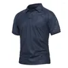 Men's Polos Men Quick Dry Summer Military Polo Shirt Breathable Army Combat Tactical Male Navy Blue Short Sleeve Shirts S-5XL