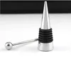 Bar Tools Wine Bottle Stopper Zink Eloy Silver Beadable Bottle Stopper Rostfritt stål Vinstopper Barware