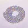 Joias finas de ouro real 10k 5mm 16 18 20 22 24 26 28 corrente Vvs Moissanite diamante colar de tênis