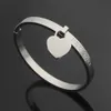 Alta qualidade clássico designer pulseiras simples alta polido pulseira único coração estilo de luxo casal pulseiras senhora presentes festa wh222e