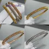 Car tires's New Brand Classic Designer Bracelet Bullet Head Gold Second Generation High Quality Couple Rivet Colorless and Stylish With Original Box