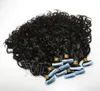 Naturlig svart 100g band ins afro kinky lockig kroppsvåg rakt 3b 3c 4a 4b 4c jungfru naturlig naturlig hud weft tejp i mänskligt hår extensi7935016