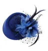 Grampos de cabelo Barrettes Fascinator Chapéus Headband Womens Feather Flower Noivas Acessórios Wedding5119934