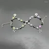 Conjunto de pulsera de hilo, adorno colgante de estrella con cuentas moderno y duradero