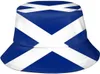 Berets Scotland Flag Bucket Hats Fashion Sun Cap قابلة للتعبئة في الهواء الطلق قبعة الصياد الاسكتلندية للنساء والرجال
