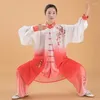 Ropa étnica Mujeres Seda Satén Chino Tai Chi Traje Femenino Wushu Artes Marciales Uniforme Wing Chun Chaqueta Pantalón Oriental Ejercicio