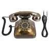 WX-3011# Antique Bronz Telefon Vintage Sabit Telefon Masaüstü Kablolu Sabit Telefon Ev El Ofisi için Eski Moda Telefon 240102