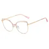 Sunglasses Metal Anti Blue Light Glasses Women's Comfortable Spring Legs Fashion Eyeglass Frame UV400 Flat Mirror Tide