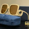 Neue 2024 Sluxury Sonnenbrille Designer Brief Damen Herren Goggle Senior Brillen für Frauen Brillengestell Vintage Metall Sonnenbrille