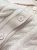 Damestruien Gebreide trui voor dames 2024 Herfst Kasjmier Gedraaide stropdas verven Gradiënt Omgeslagen kraag Casual trui met lange mouwen
