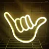 Night Lights Party LED Light 3D Visual Effect Neon Sign Creative Shape Create Atmosphere Finger Lamp Desktop