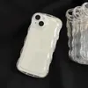 Luftkudde våg transparent TPU -telefonfodral Silikon mjukt skyddsfodral iPhone 13 mini x xs max xr 8 7 14 plus se back cover