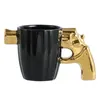 Muggar keramiska mugg 3D revolver cup kreativ mode personlighet tister-ol kaffe mjölk valentin dag roliga gåvor