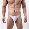 Underbyxor mäns borstade underkläder bekväma sexiga blanka sömlösa andningsbara tunna låg midja u konvex pantis sträng bikini