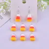 Charms 10pcs/pack Halloween Candy Corn Resin Pendant For Earring Necklace Jewelry Making Craft DIY