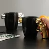 Muggar keramiska mugg 3D revolver cup kreativ mode personlighet tister-ol kaffe mjölk valentin dag roliga gåvor