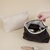 Borse per cosmetici Borsa per trucco a righe bianche e nere Borsa per articoli da toeletta da viaggio portatile di grande capacità Organizzatore di stoccaggio Portamonete per uomo e donna