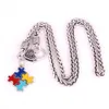 Nowy styl puzzle wisiorek z łańcuchem pszenicy Naszyjnik Autyzmu Autism Awareness Jewelry293e