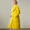 Pele feminina 2024 inverno quente casaco falso grosso longo turn down collar casaco feminino