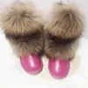 Nueva llegada antideslizante piel de zorro mujer botas de nieve de invierno zapatos de mujer cuero genuino felpa gruesa natural 230922