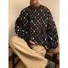 Sweats à capuche pour hommes Retro Wash Sweatshirts Homme Loose Ripped Hole Impression Tops Mode coréenne Pull en coton Pull Harajuku Y2k surdimensionné