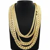 Miami Kubanische Gliederkette 10 mm Halskette 14 Karat Gold GF 24quot0126413376