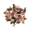 Roses artificielles décoratives en soie, Arrangement élégant et réaliste pour la maison, décoration de mariage, fête à manger