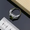Armbänder Sier Bridal Dubai Schmucksets Olivgrüner Zirkonia für Damen Ohrringe/Anhänger/Halskette/Ringe/Armband