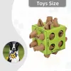 Hundpussel leksaker Snuffle Cube Toy uppmuntrar naturliga foderfärdigheter, långsam matarträning för att lindra tristess och stimulera dölj och söka anrikningsleksak för hundar