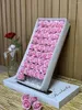 Decorative Flowers 50P Holiday Rose Head Three Layer Soap Flower Bouquet Finished Gift Box With Simulated Materials