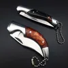 Steel Handle Mini Folding Fruit Knife High Hardness Portable Stainless Keychain (Unlocked)