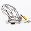 Male Chastity Devices Stainless Steel Cock Cage For Men Metal Belt Penis Ring Sex Toys Lock Bondage Adult Products 240102